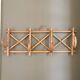 Vintage rattan wall coat rack