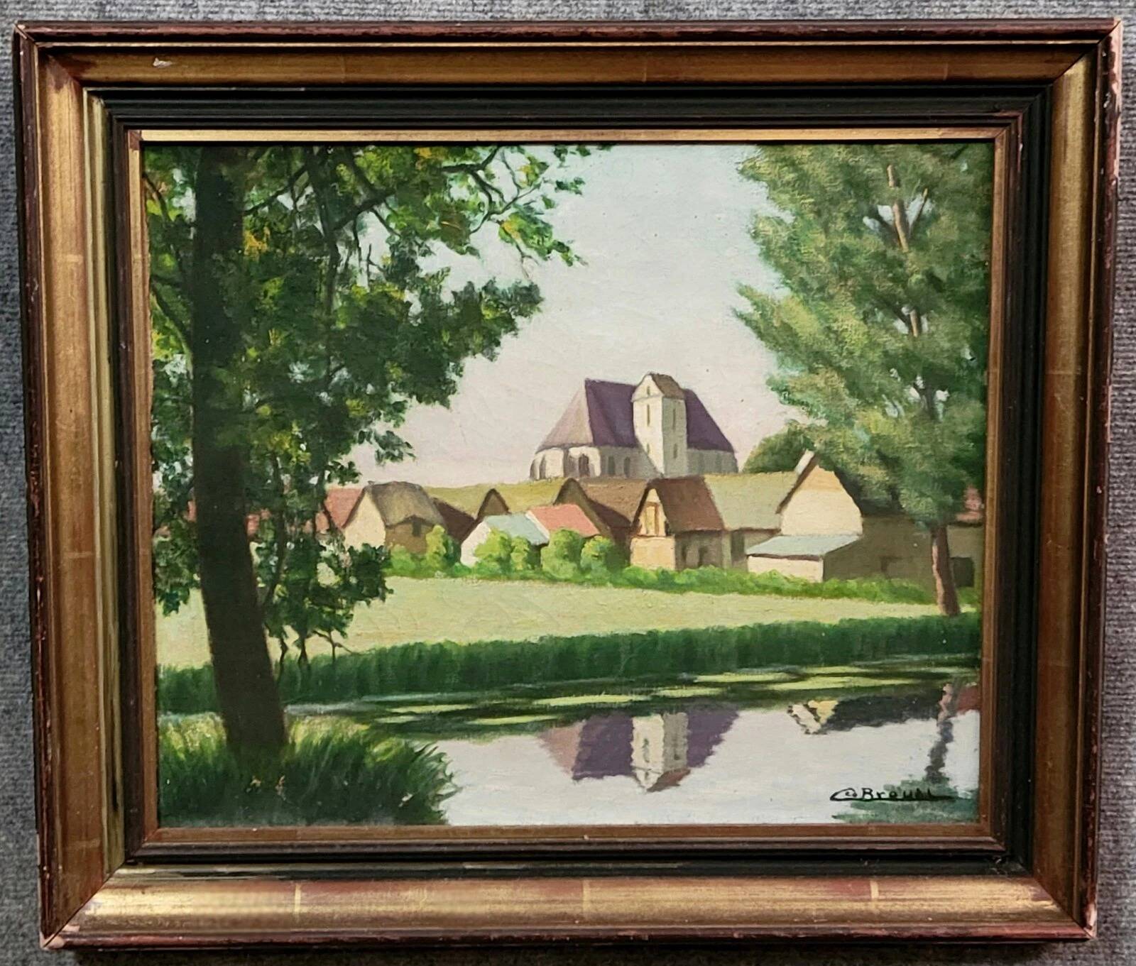 Oil painting on canvas, signed, 20th century, circa 1940