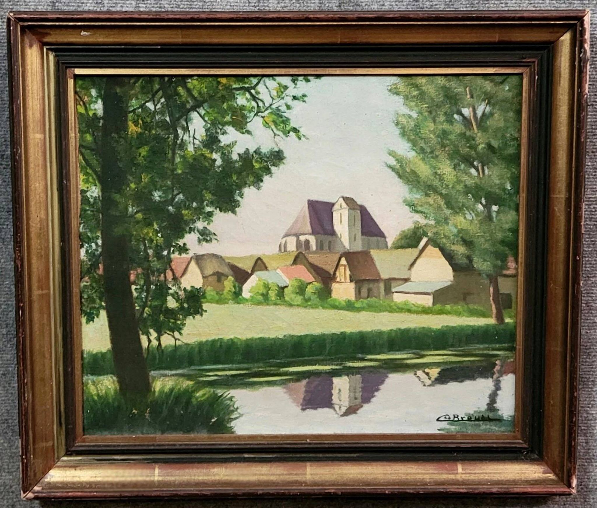 tableau huile sur toile signée époque XXeme vers 1940