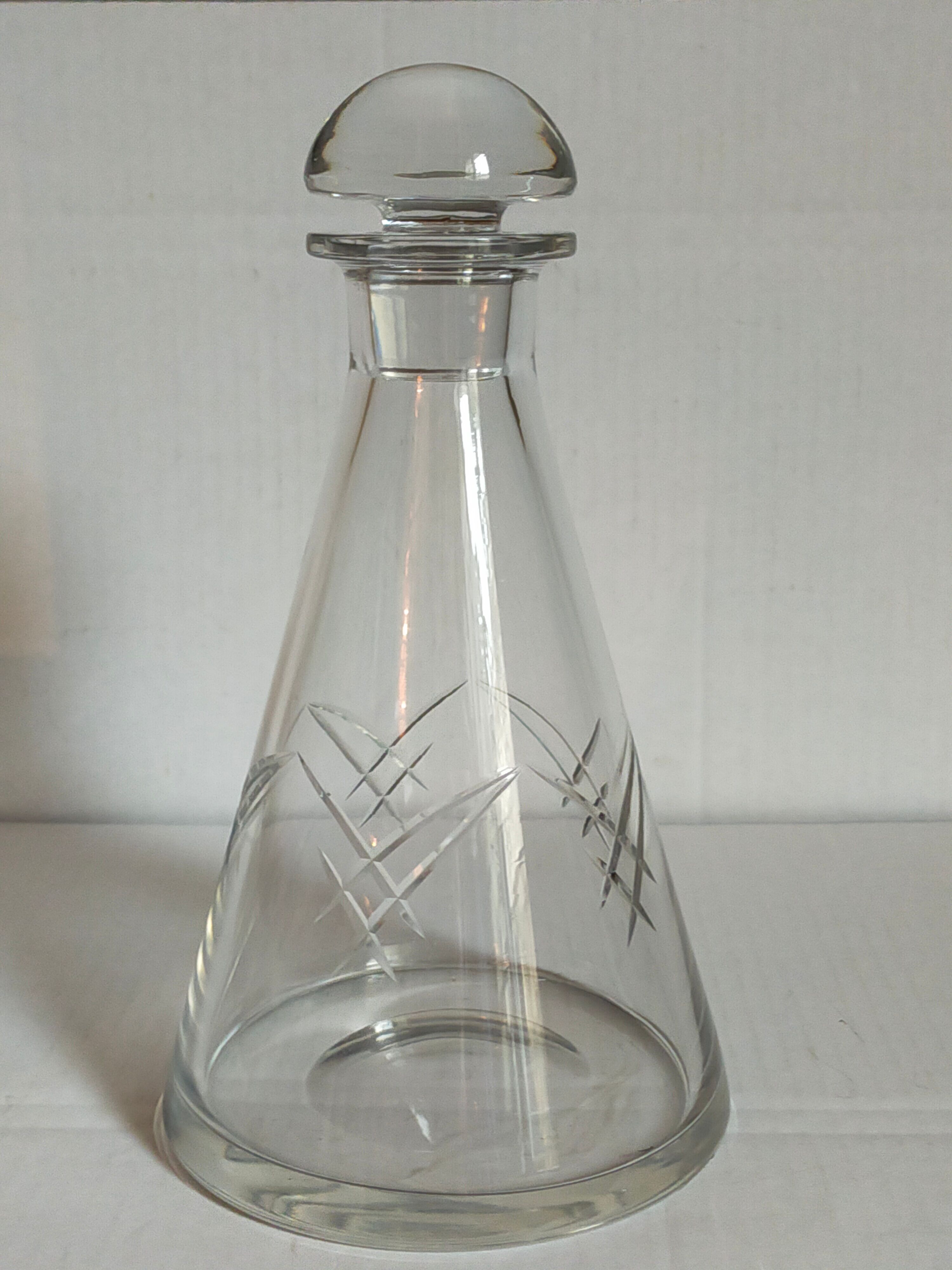 Art-Deco crystal decanter early twentieth century
