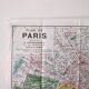 Old map New Paris monumental 75x55cm edition A. Leconte 1960