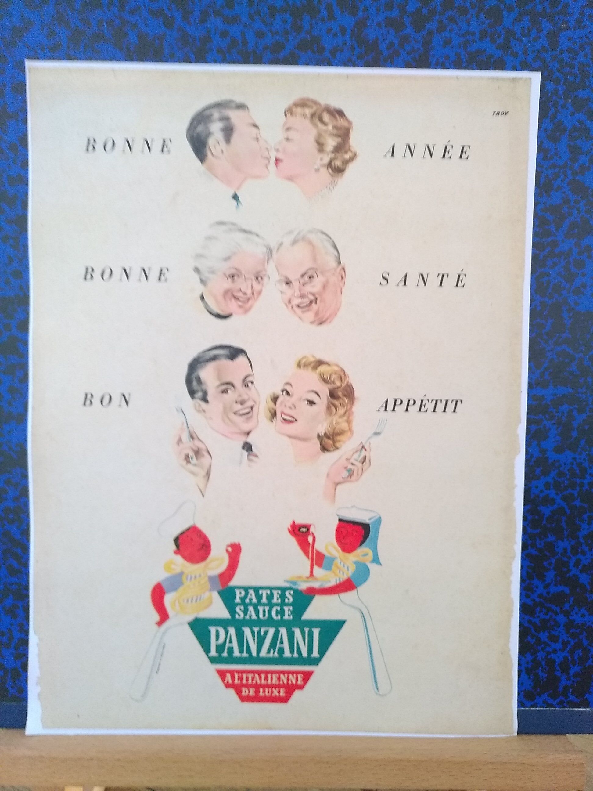 Panzani Pulp paper advertisement from a period magazine