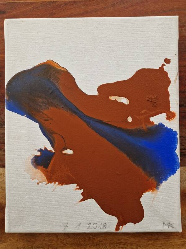Michael Kreuter (1940-2022) Huile sur toile - abstraction