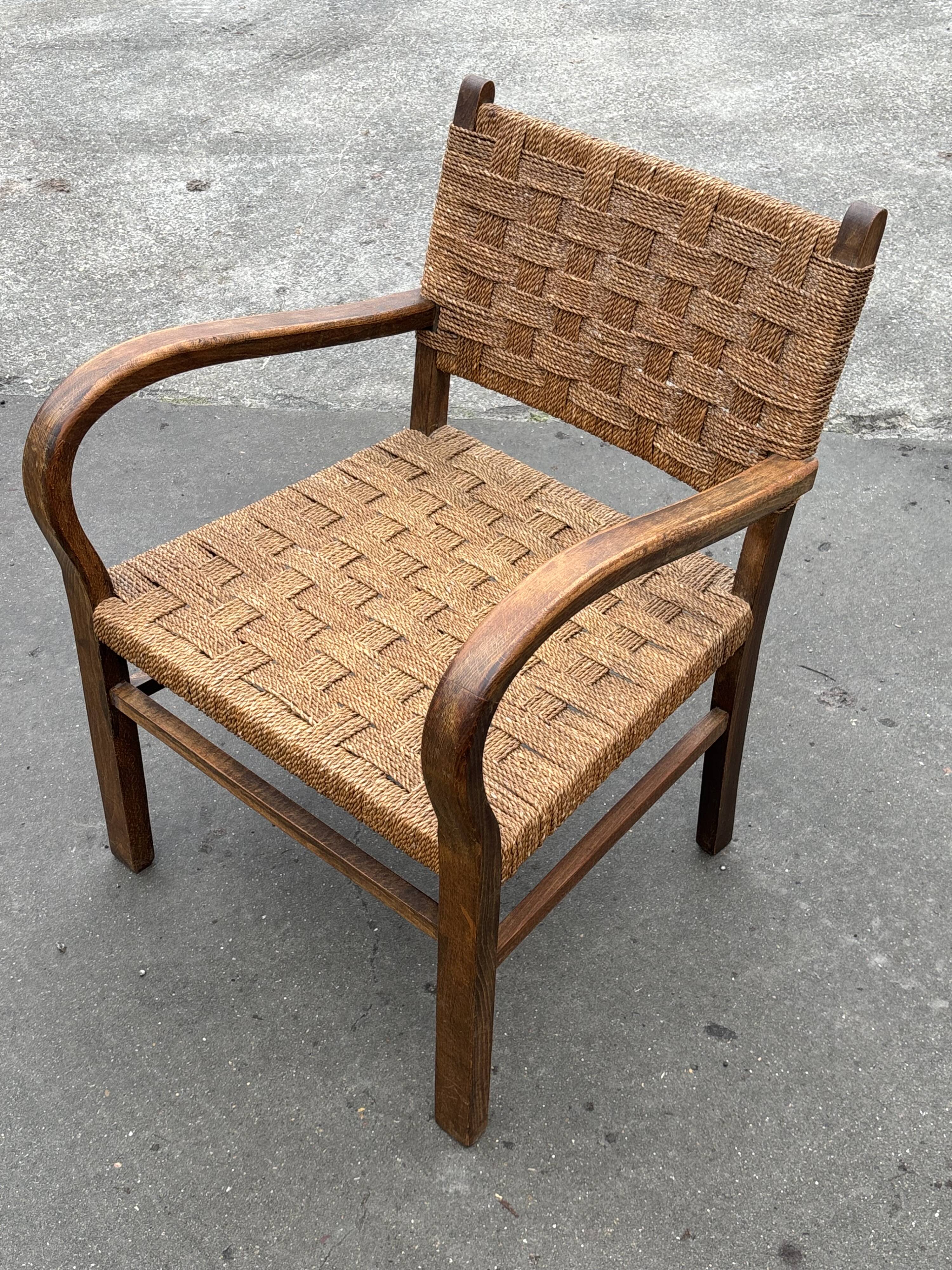 Bauhaus rope chair easy chair Erich Dieckmann style