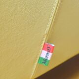 Mid Century Retro Italian Cream Leather 2 Seat Sofa Settee Couch by Moroso 1980s