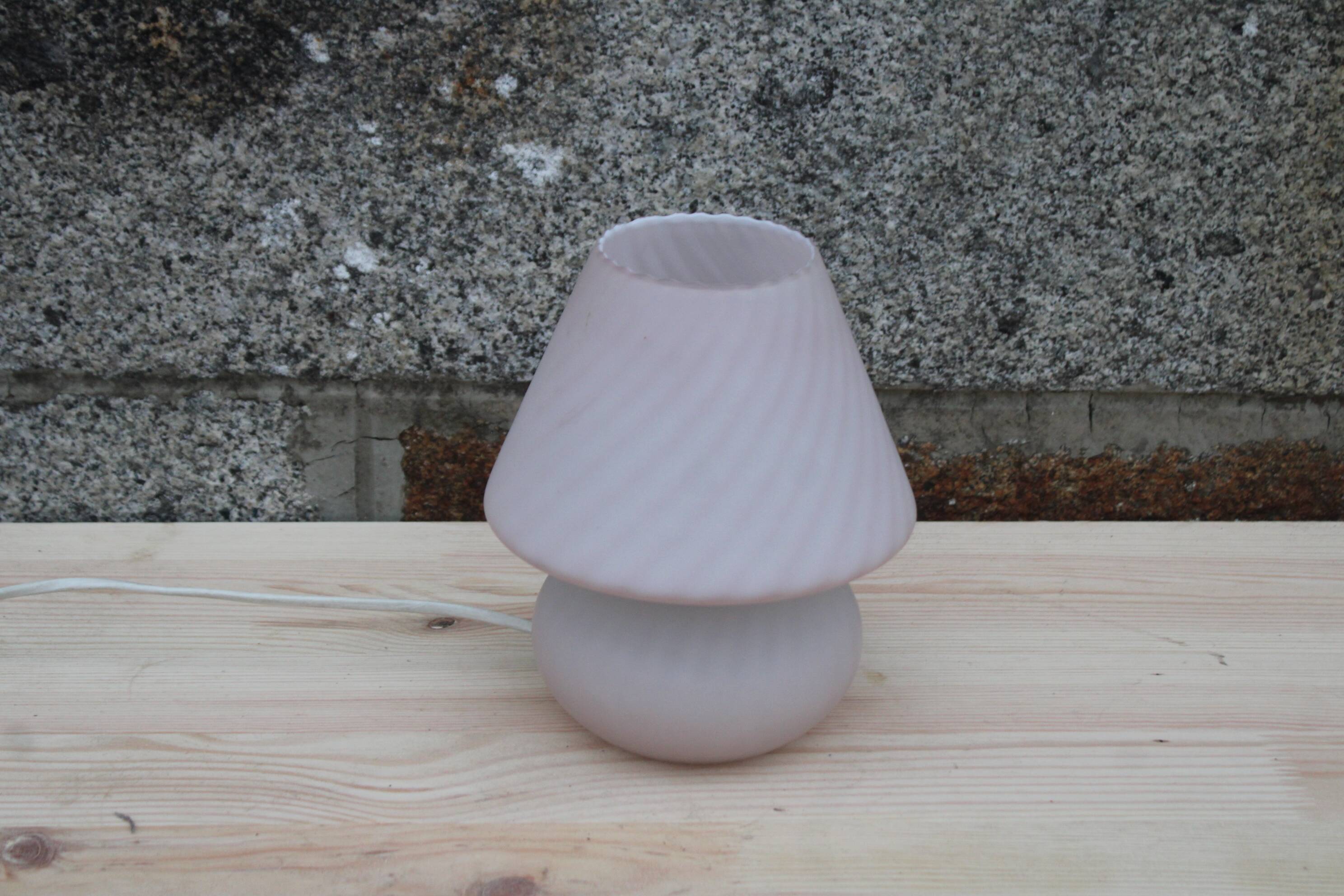 Vintage opal glass lamp – Murano style