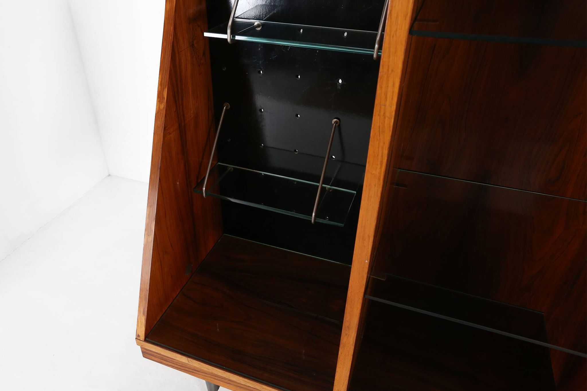 Rare A-geometrically Italian Mid-century cabinet in rosewood, 1960s