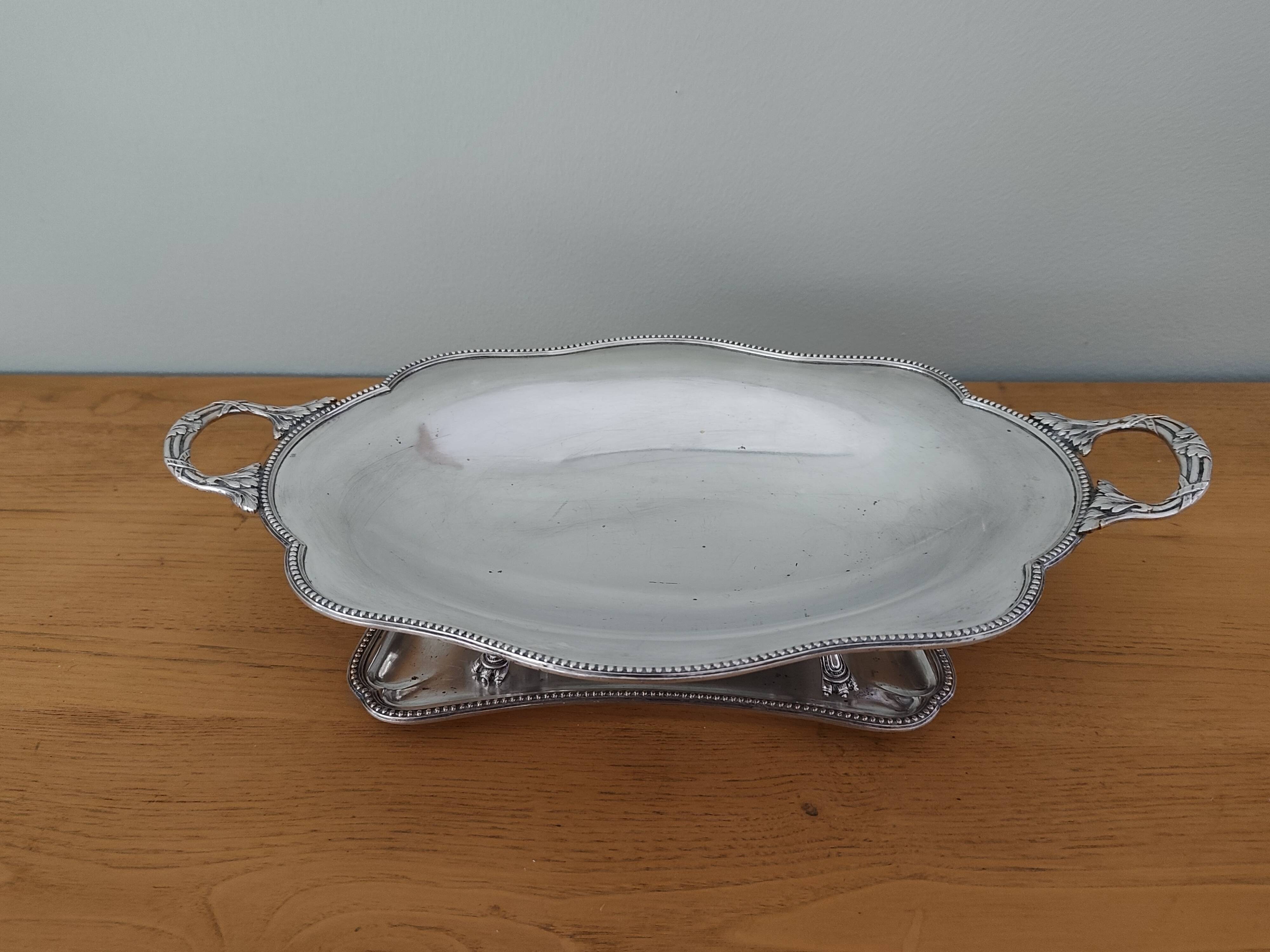 Antique silver-plated centrepiece with hallmark.