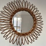 Rattan sun mirror