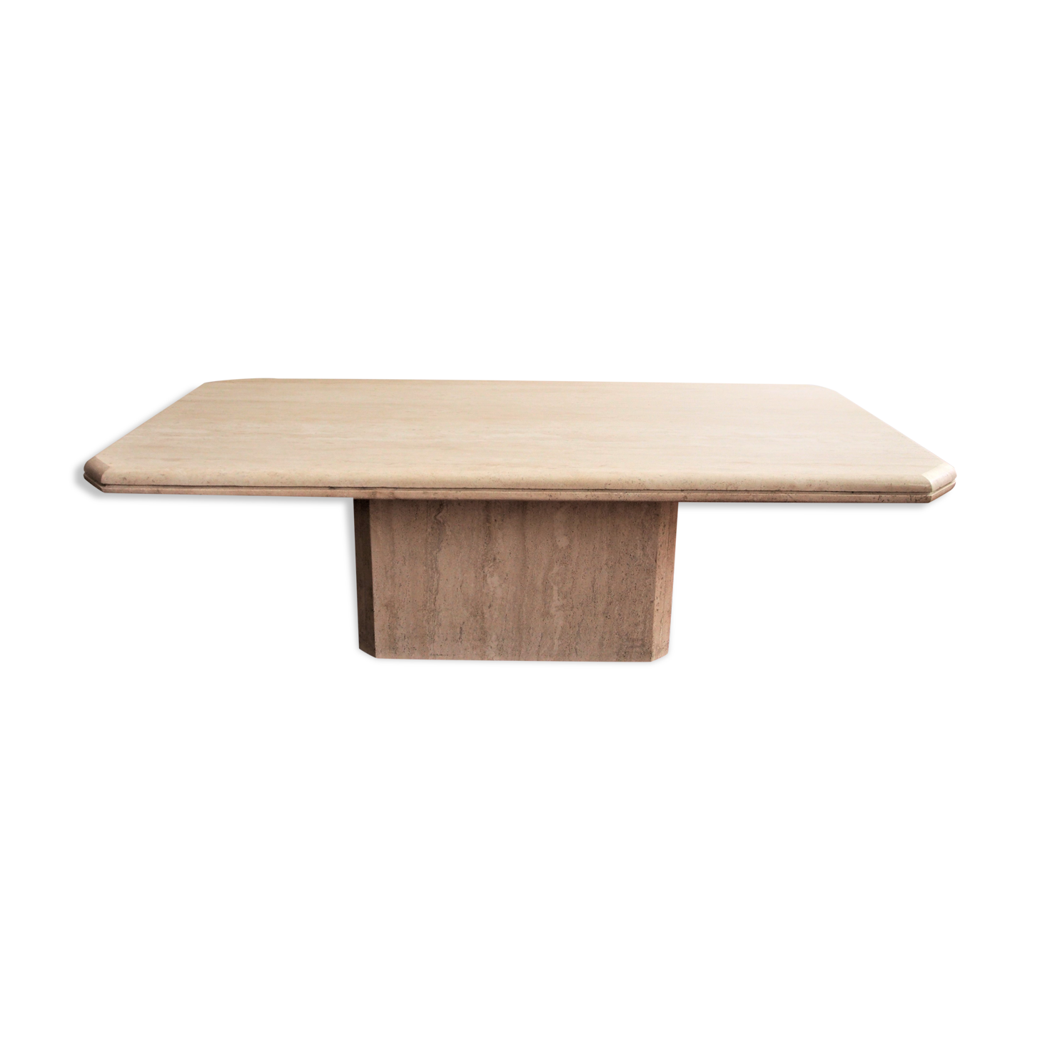 Travertine coffee table