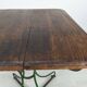 Garden pedestal table metal wood