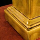 Green glazed ceramic lamp, Manises