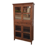 Antique teak cabinet with two drawers and four doors