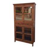 Antique teak cabinet with two drawers and four doors