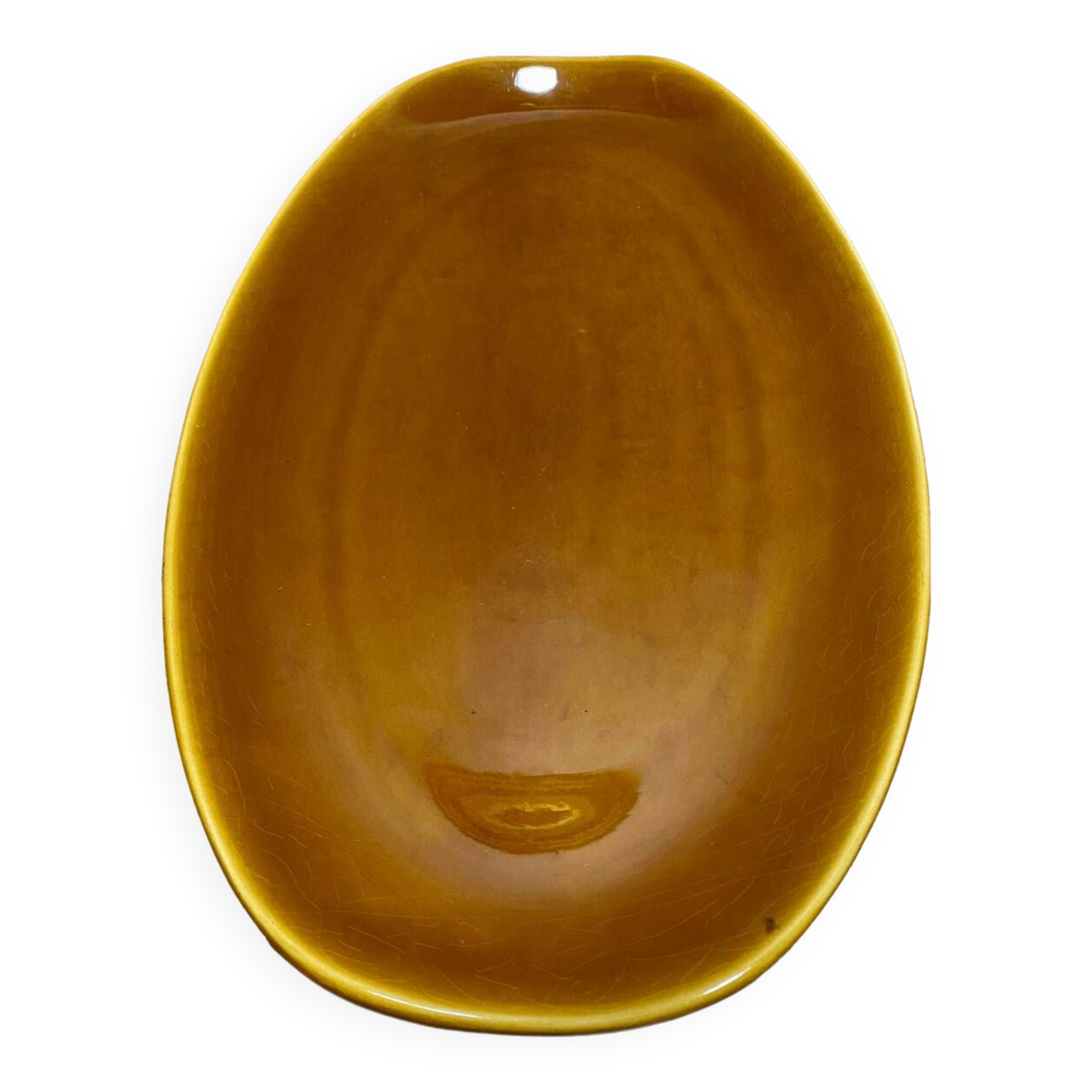 Longchamp brown varnished enameled serving dish