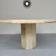 Thick travertine dining table, Italian design from the 70s, vintage