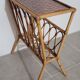 Rattan glass magazine holder