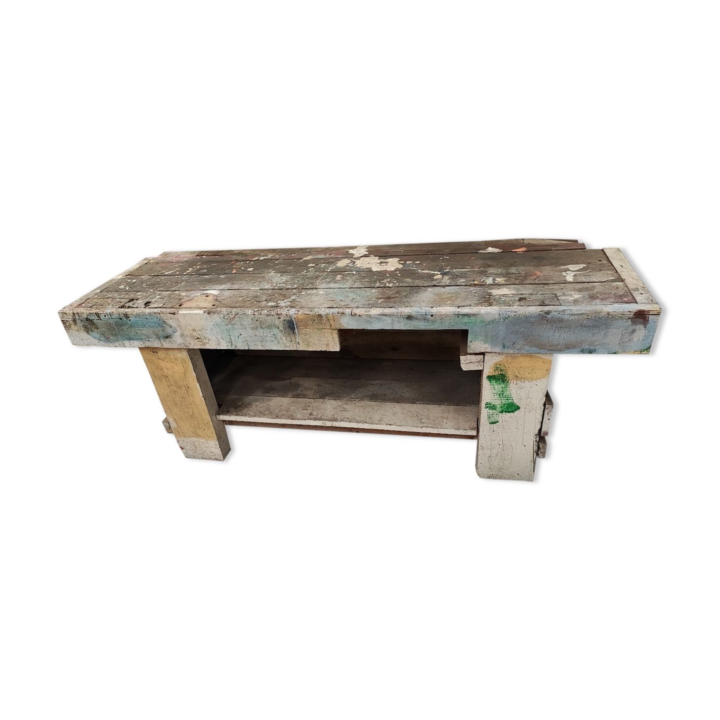 Vintage wooden workbench