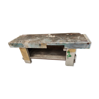 Vintage wooden workbench