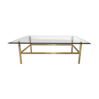 Glass and gold metal coffee table 80