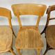 6 mismatched Baumann & Luterma bistro chairs, wood, 1960s