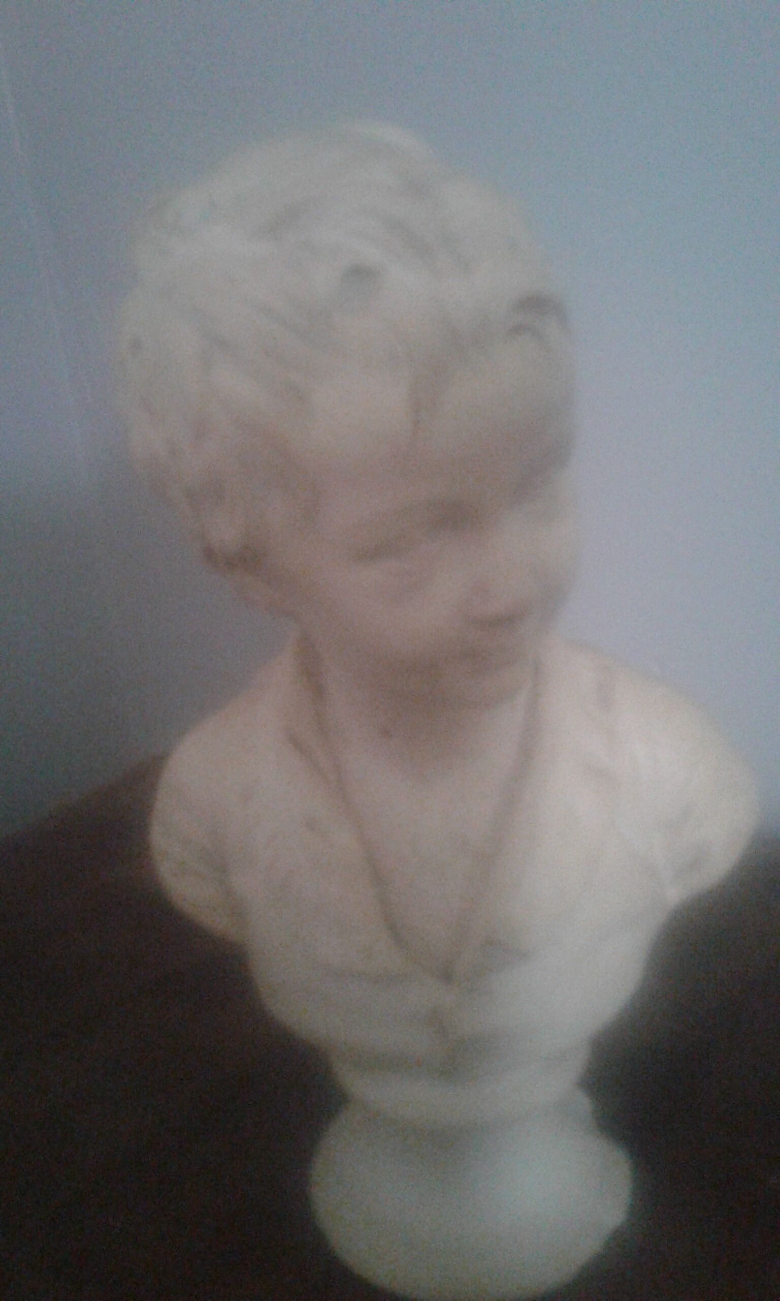 Boy bust in plaster