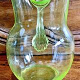 Ancien gros pichet carafe pot broc à eau en ouraline