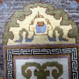 Vintage Tibetan Art Deco Khaden rug 95cm x 202cm 1960s