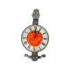 Metalwork electric wall clock VEB Elektrobau Greiz, Germany 1970s