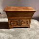 Old wooden baker's chest with storage drawers