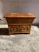 Old wooden baker's chest with storage drawers
