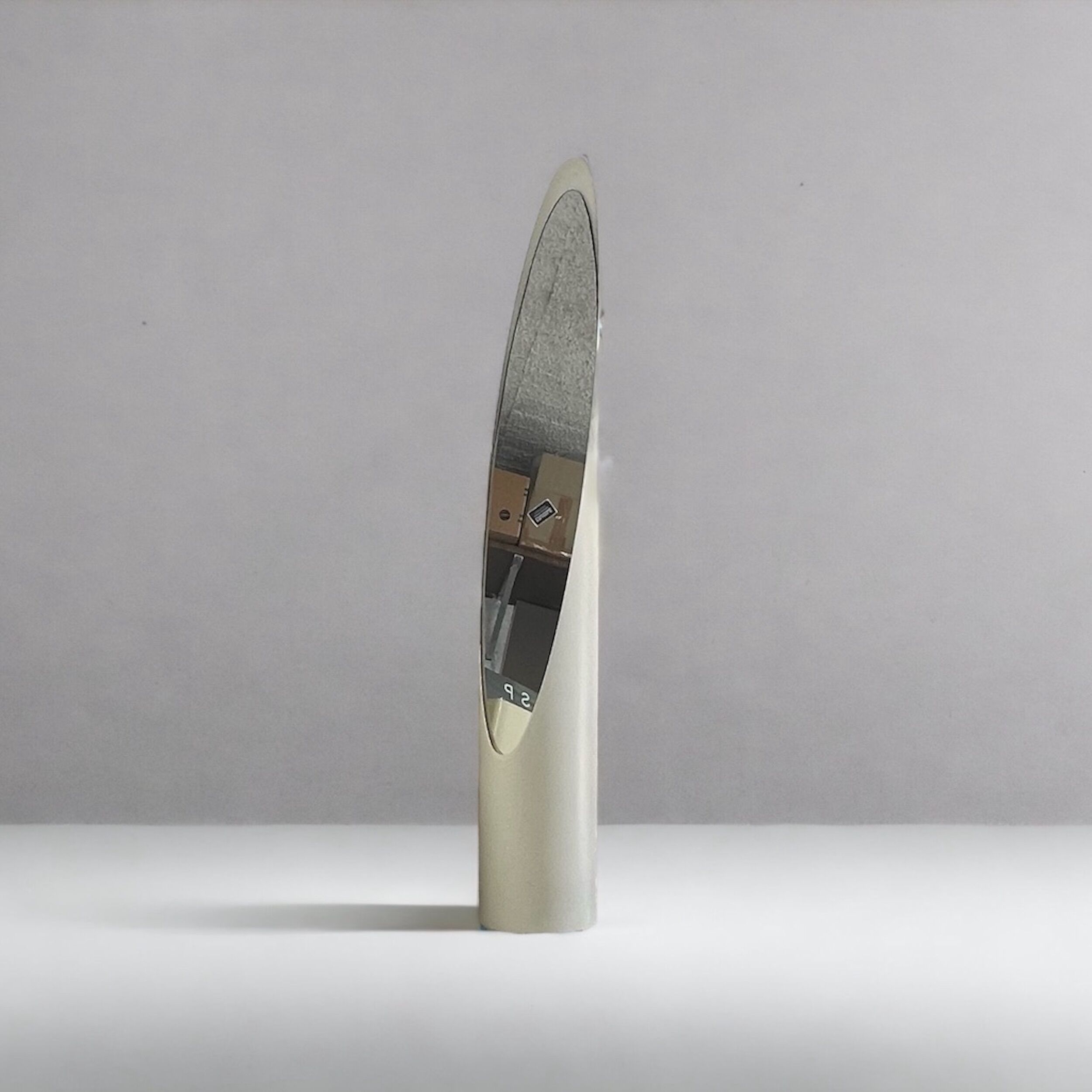 Lipstick Mirror in Ivory by Rodolfo Bonetto for Olivari, 70s