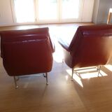 Pair of armchairs by designer Guy Besnard