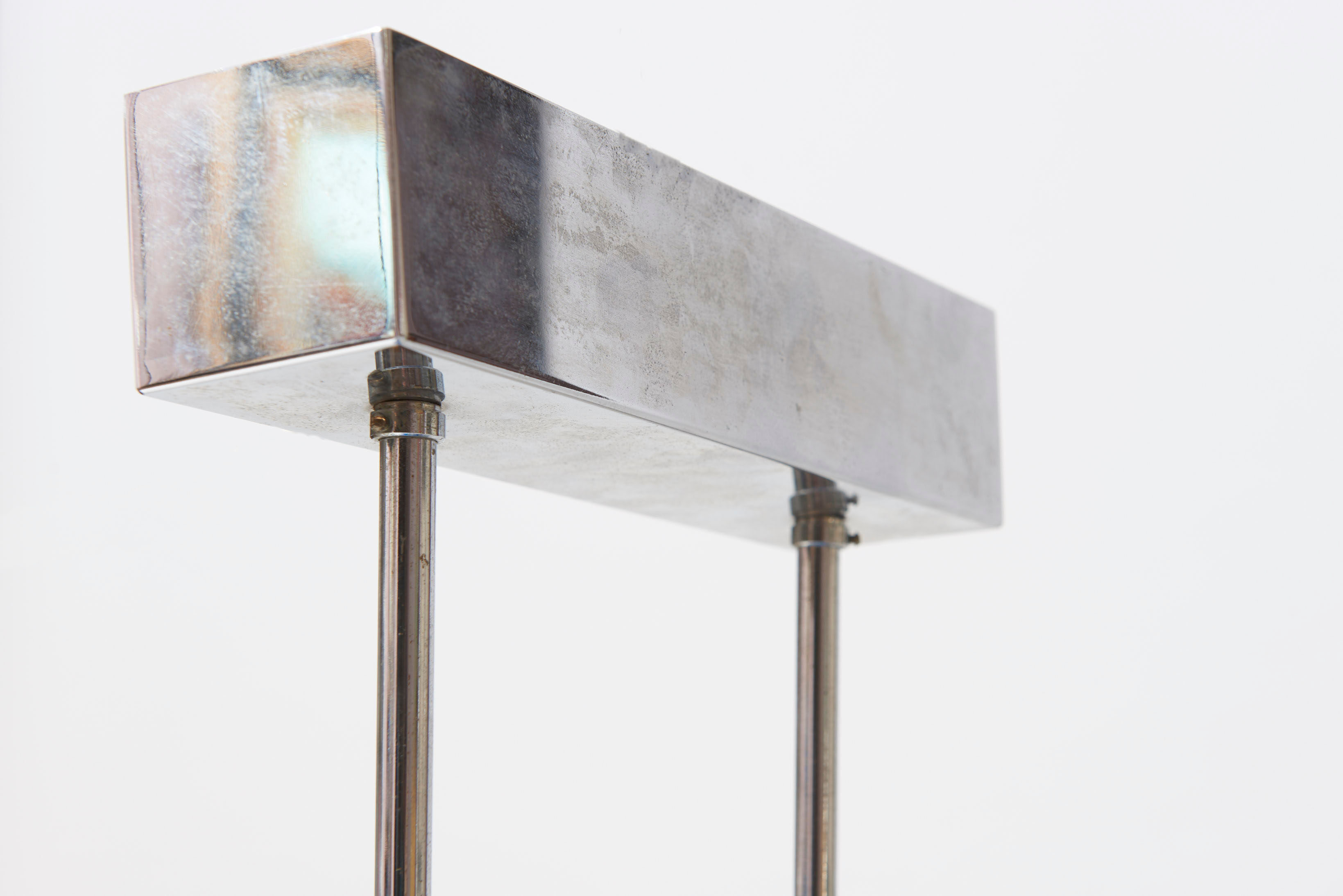 Suspension vintage en chrome et verre de Murano