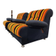 Set de 2 fauteuils vintage orange et noirs space age