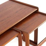 Arne Hovmand Olsen coffee table for Mogens Kold with 2 nesting tables.