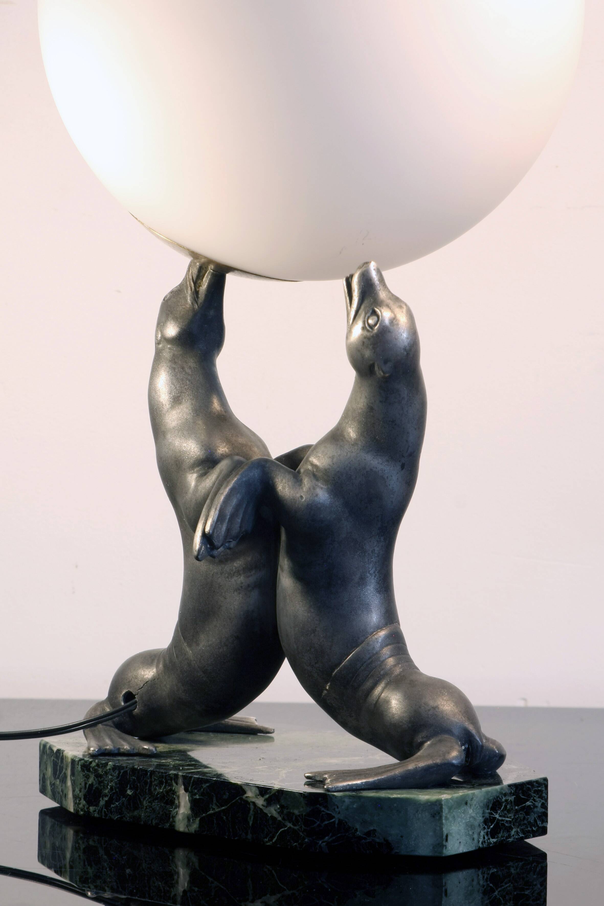 lampe art déco louis albert carvin (1875-1951)