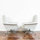 Pair of swivel armchairs 1970's Czechoslovakia