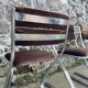 Set of 4 brown velvet zigzag chairs 1970