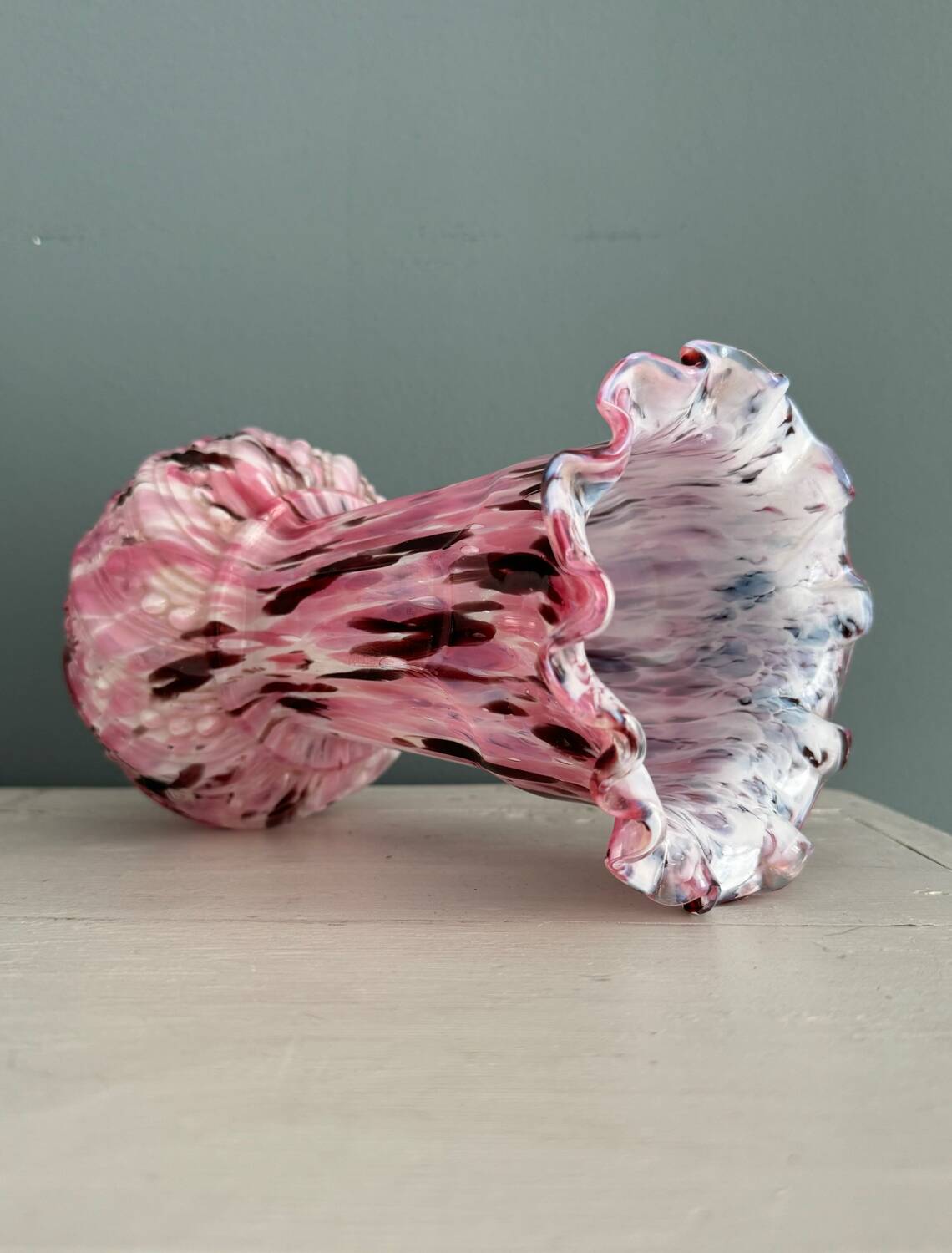 19th century blown Clichy glass vase