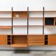 Unité murale modulaire scandinave en teck par Poul Cadovius pour Royal System, Danemark Années 1960