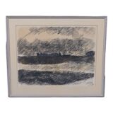 Original Lithograph by listed Swedish Artist Hugo Zuhr, Signed, 1960's