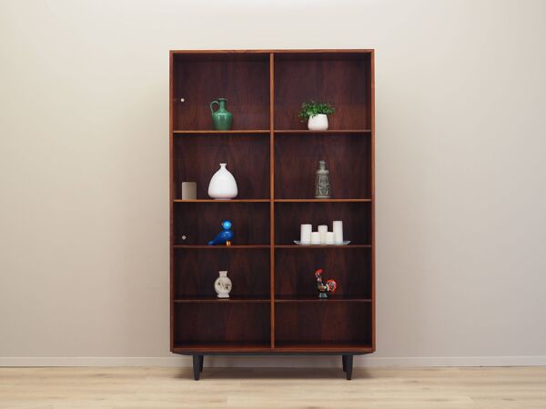 Bibliothèque en palissandre, design danois, années 1970, fabriquée par Omann Jun