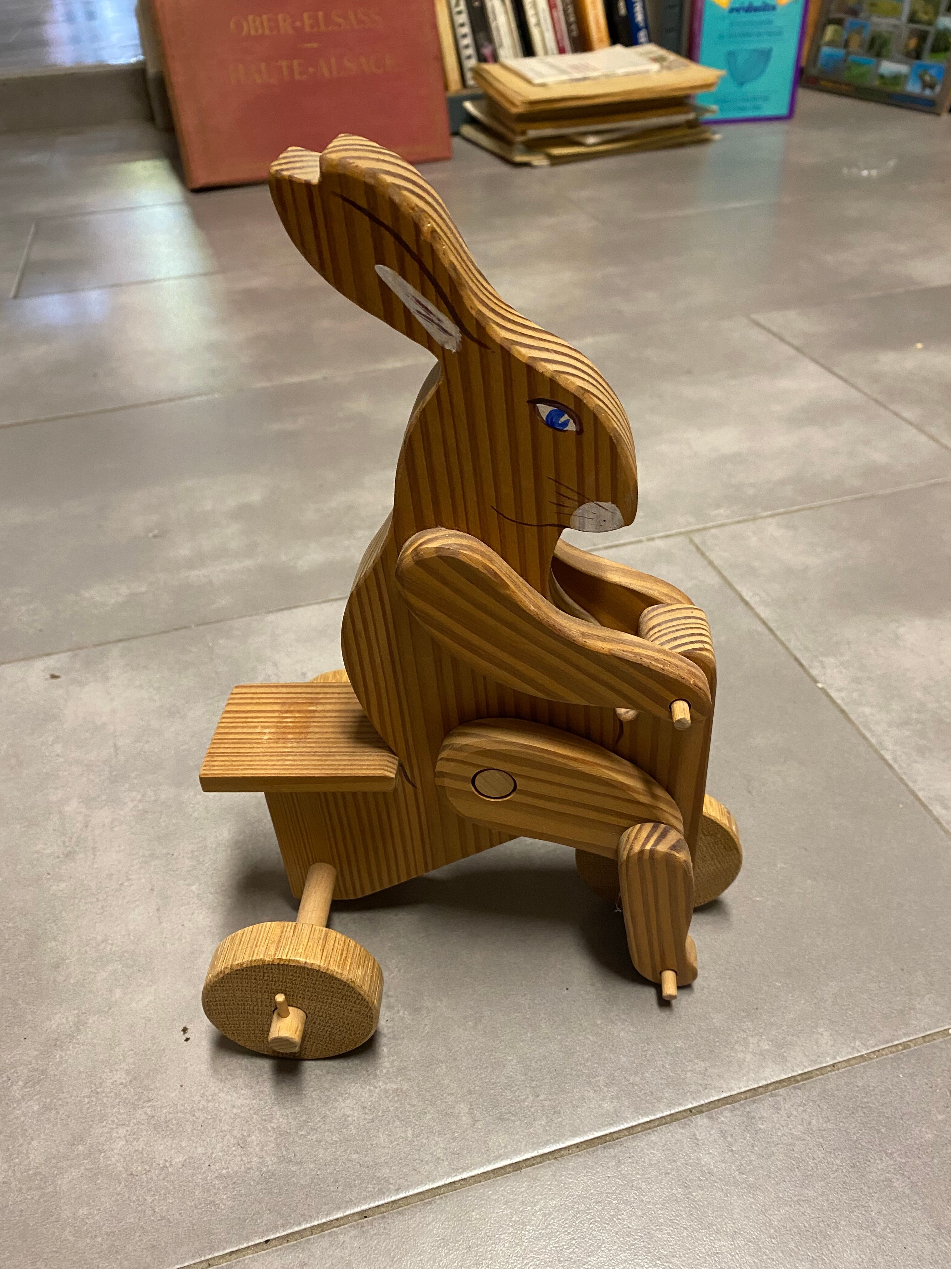 Vintage rabbit wooden toy