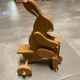 Vintage rabbit wooden toy
