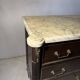 Commode with 3 drawers in Louis XVI style, marble and gilded bronze.