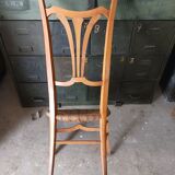 Low chair with high back, called nourishment period 1900, Art Nouveau
