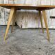 Table Basse Ancienne Scandinave Bois Pieds Compas Années 60 Vintage #E