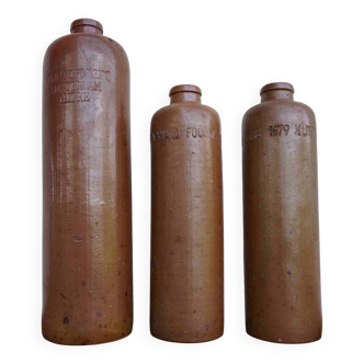 Bouteilles en grès Wynand Fockink Amsterdam 1 litre et 1/2 litre