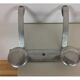 Industrial wall coat rack 5 aluminum hooks